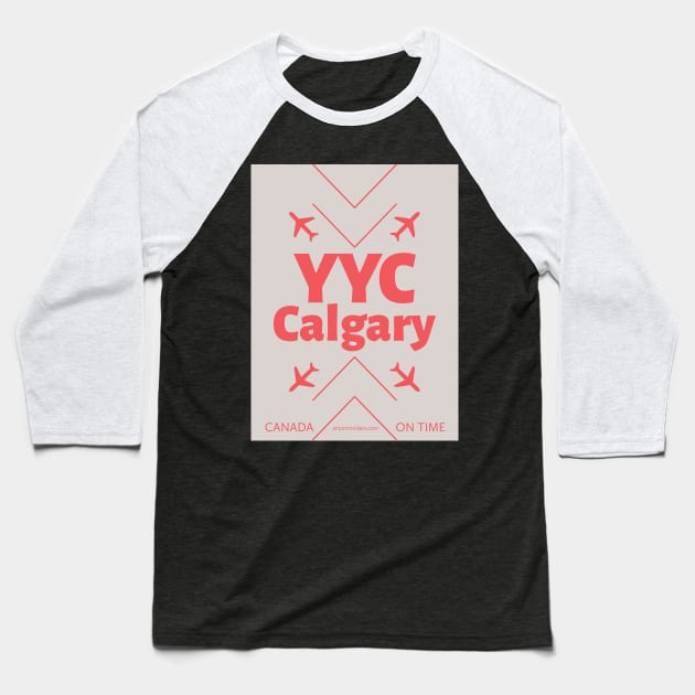 YYC Calgary aviation code 4102021 Baseball T-Shirt by Woohoo